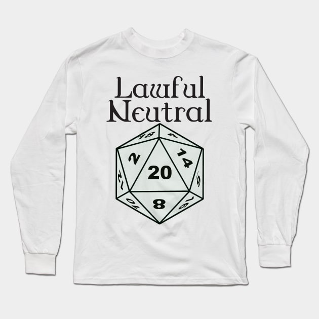 Lawful Neutral Alignment Long Sleeve T-Shirt by DennisMcCarson